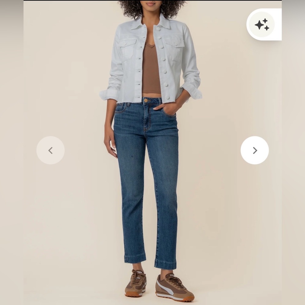 Kut from the Kloth White Jean Jacket
